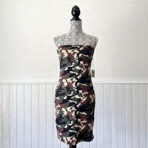 Active USA Camo Strapless Dress Size L
